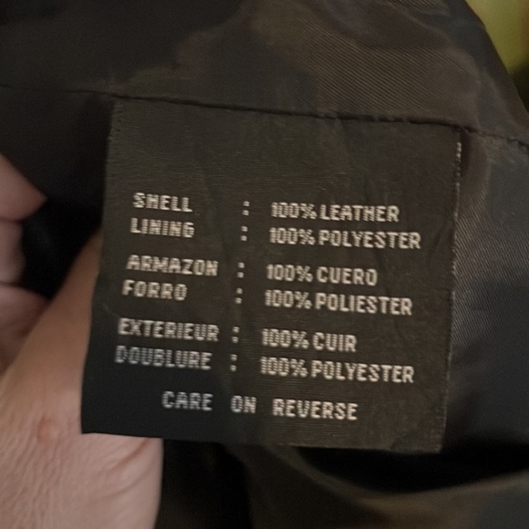 JLC New York black leather zip up jacket! - Picture 5 of 5